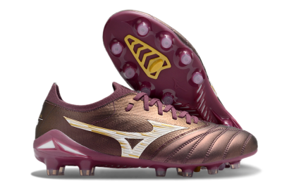 Mizuno Morelia Neo 4 FG Firm Ground Soccer Cleats - Red/White/Gold