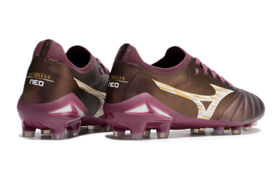 Mizuno Morelia Neo 4 FG Firm Ground Soccer Cleats - Red/White/Gold