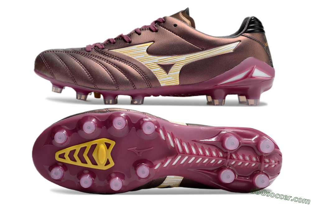 Mizuno Morelia Neo 4 FG Firm Ground Soccer Cleats - Red/White/Gold 0