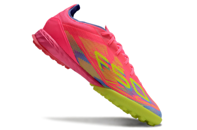 Adidas F50 Pro TF Artificial Turf Soccer Shoes - Pink/Blue/Yellow