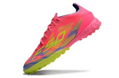 Adidas F50 Pro TF Artificial Turf Soccer Shoes - Pink/Blue/Yellow