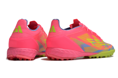 Adidas F50 Pro TF Artificial Turf Soccer Shoes - Pink/Blue/Yellow