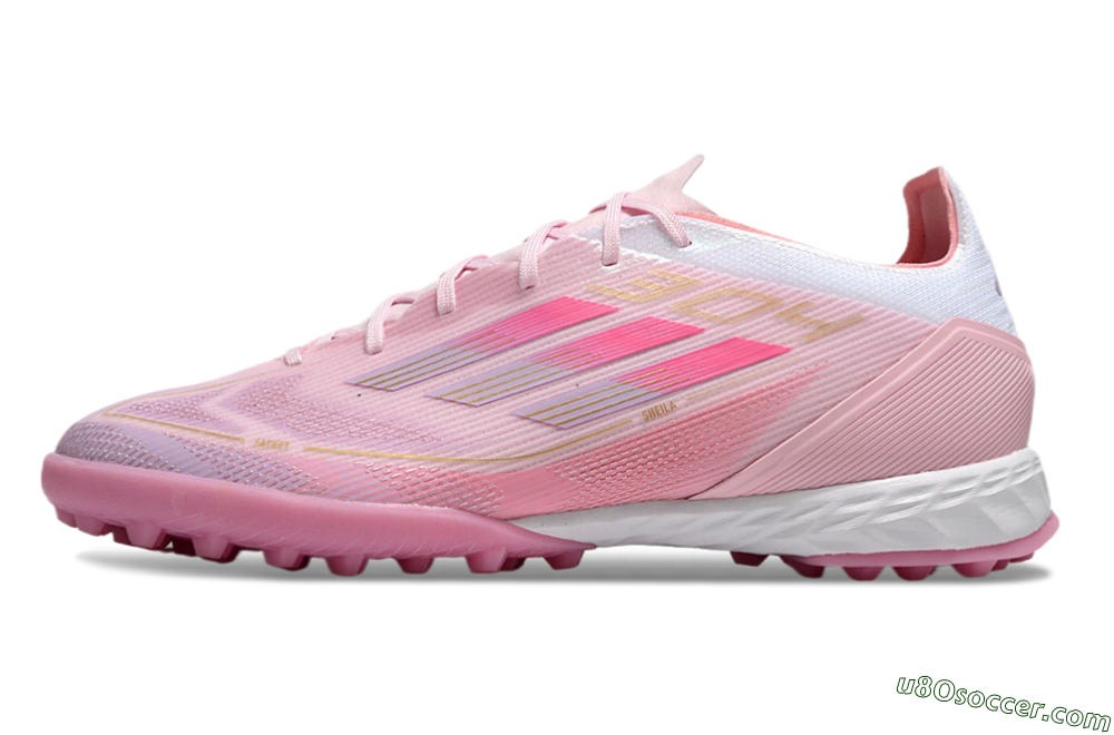 Adidas F50 Pro 304 TF Artificial Turf Soccer Shoes - Pink/White/Purple 2