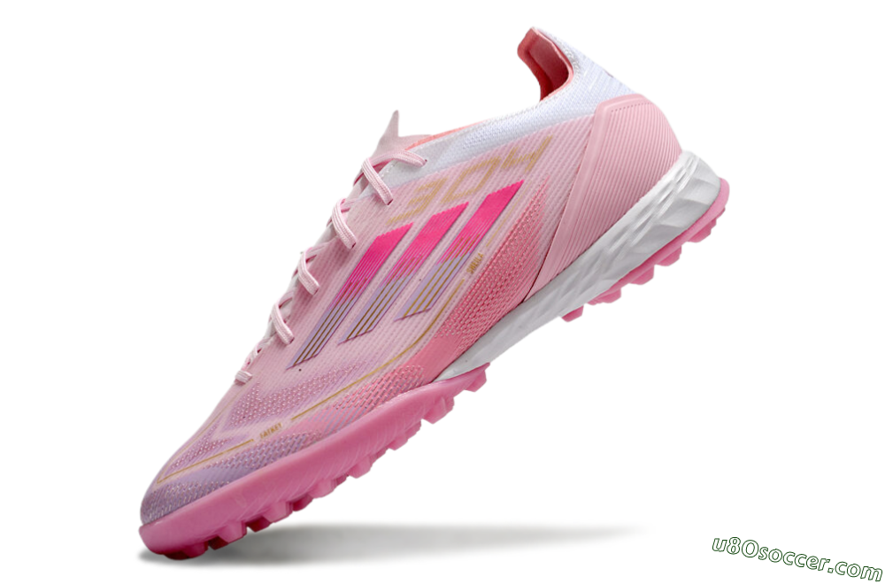 Adidas F50 Pro 304 TF Artificial Turf Soccer Shoes - Pink/White/Purple 5