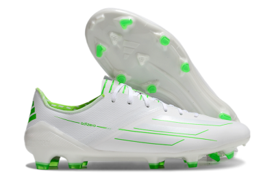 Adidas F50 Adizero FG Firm Ground Soccer Cleats - White/Green