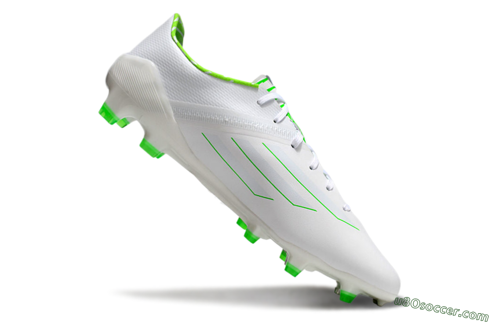 Adidas F50 Adizero FG Firm Ground Soccer Cleats - White/Green 4