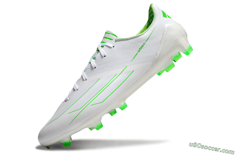 Adidas F50 Adizero FG Firm Ground Soccer Cleats - White/Green 5
