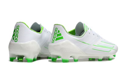 Adidas F50 Adizero FG Firm Ground Soccer Cleats - White/Green