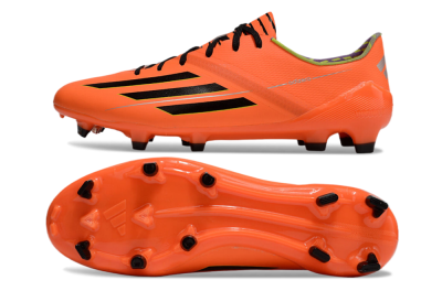 Adidas F50 Adizero FG Firm Ground Soccer Cleats - Red/Black/Yellow