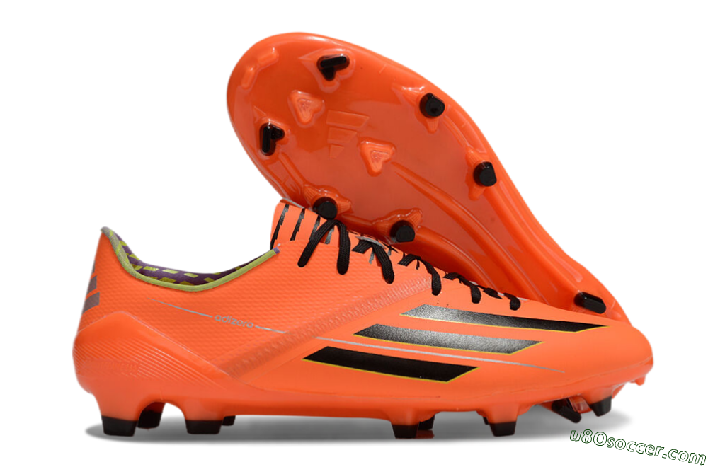 Adidas F50 Adizero FG Firm Ground Soccer Cleats - Red/Black/Yellow 1