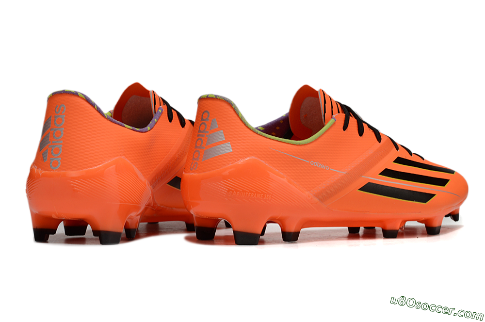Adidas F50 Adizero FG Firm Ground Soccer Cleats - Red/Black/Yellow 6