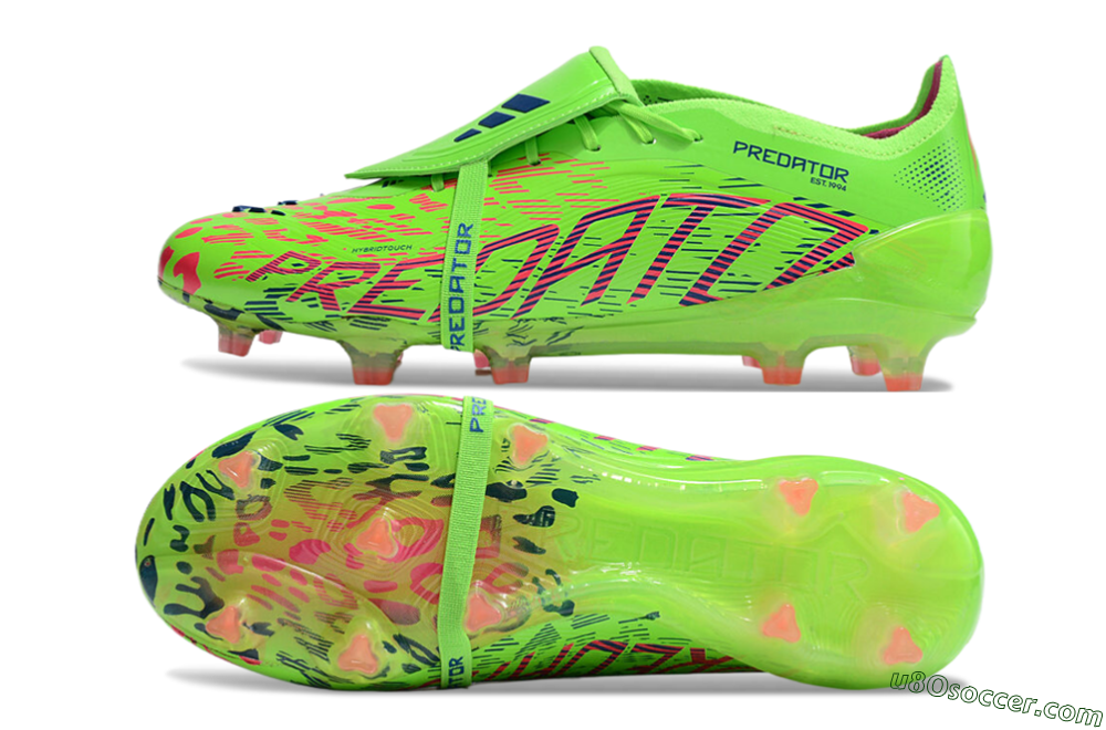 Adidas Predator Elite Foldover Tongue FG Firm Ground Soccer Cleats - Yellow/Blue/Purple 0
