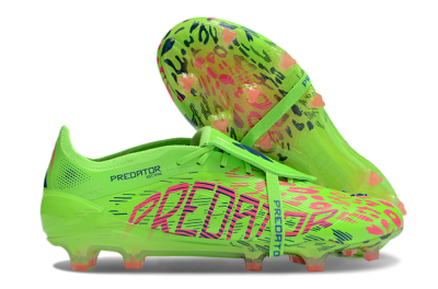 Adidas Predator Elite Foldover Tongue FG Firm Ground Soccer Cleats - Yellow/Blue/Purple