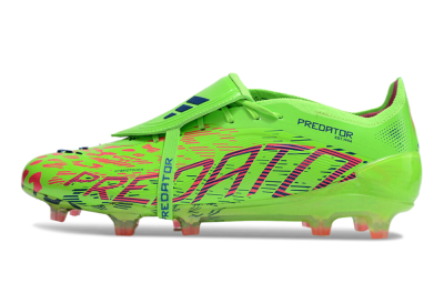 Adidas Predator Elite Foldover Tongue FG Firm Ground Soccer Cleats - Yellow/Blue/Purple