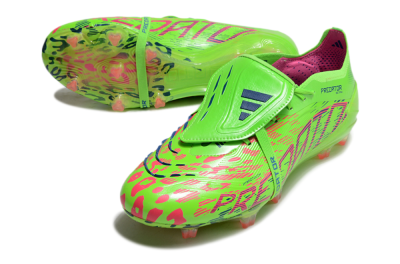 Adidas Predator Elite Foldover Tongue FG Firm Ground Soccer Cleats - Yellow/Blue/Purple