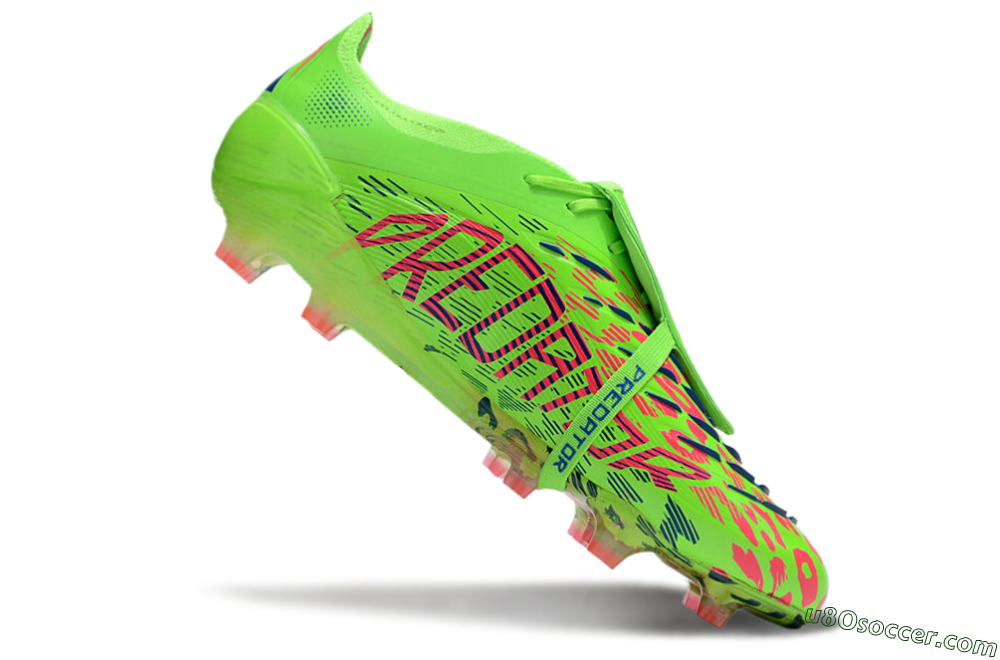Adidas Predator Elite Foldover Tongue FG Firm Ground Soccer Cleats - Yellow/Blue/Purple 4