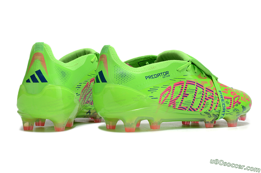 Adidas Predator Elite Foldover Tongue FG Firm Ground Soccer Cleats - Yellow/Blue/Purple 6