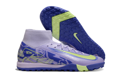 Nike Air Zoom Mercurial Superfly 10 Elite TF Artificial Turf Soccer Shoes - Purple/Yellow/White