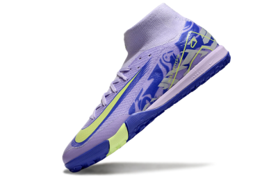 Nike Air Zoom Mercurial Superfly 10 Elite TF Artificial Turf Soccer Shoes - Purple/Yellow/White