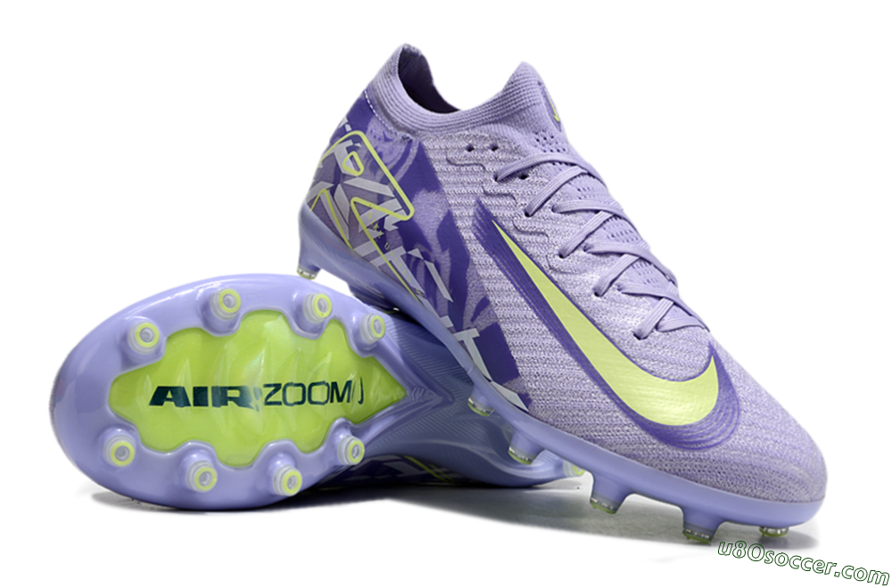 Nike Air Zoom Mercurial Vapor 16 Elite AG Artificial Grass Soccer Cleats - Purple/Yellow/Blue 2