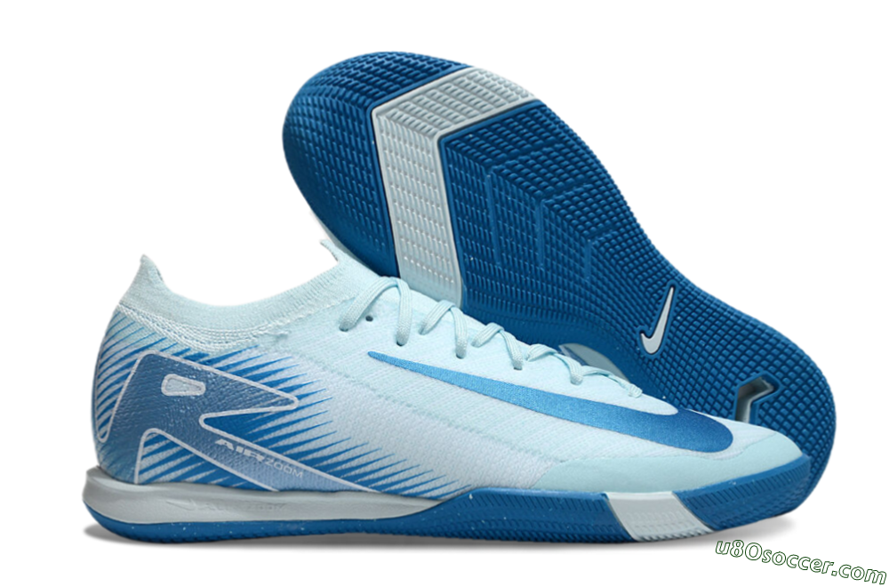 Nike Air Zoom Mercurial Vapor 16 Elite IC Indoor & Futsal Soccer Shoes - Jade/Blue/White 1