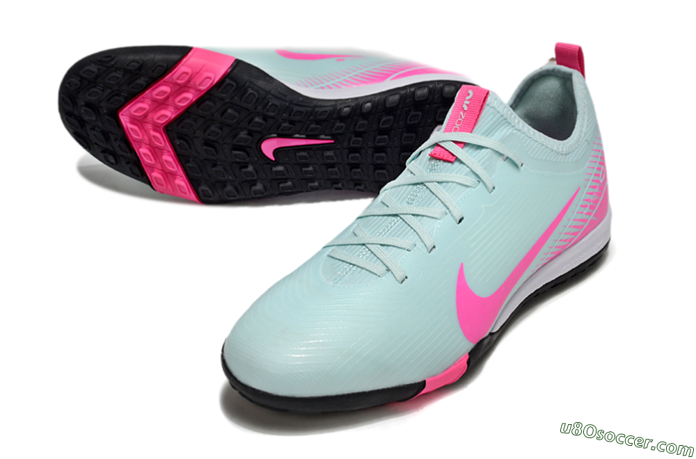 Nike Air Zoom Mercurial Vapor 16 Pro TF Artificial Turf Soccer Shoes - Jade/Pink/White 3