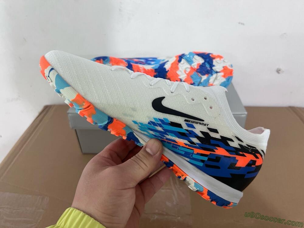 Nike Air Zoom Mercurial Vapor 16 Elite TF Artificial Turf Soccer Shoes - White/Blue/Orange