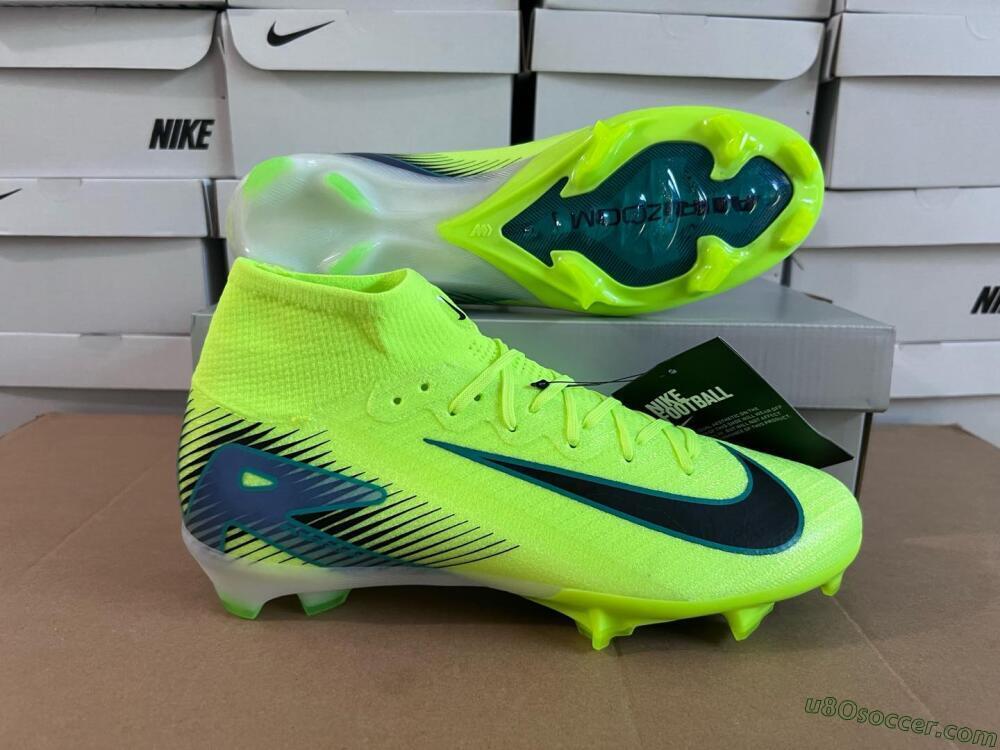 Nike Air Zoom Mercurial Superfly 10 Elite FG Firm Ground Soccer Cleats - Yellow/Black/Blue