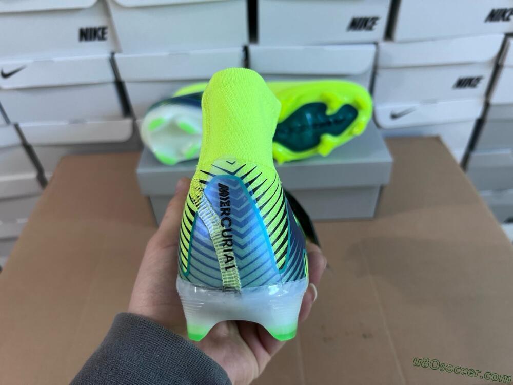 Nike Air Zoom Mercurial Superfly 10 Elite FG Firm Ground Soccer Cleats - Yellow/Black/Blue