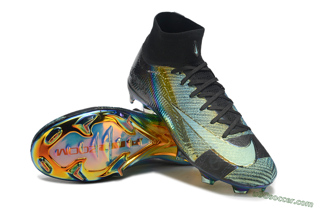 Nike Air Zoom Mercurial Superfly 10 Elite FG Firm Ground Soccer Cleats - Laser/Black/Gold 4