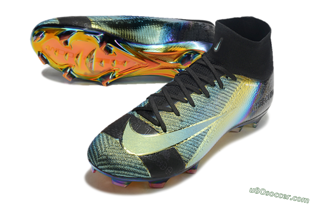 Nike Air Zoom Mercurial Superfly 10 Elite FG Firm Ground Soccer Cleats - Laser/Black/Gold 3