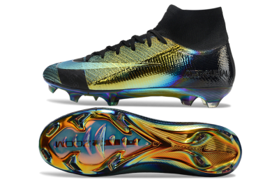 Nike Air Zoom Mercurial Superfly 10 Elite FG Firm Ground Soccer Cleats - Laser/Black/Gold