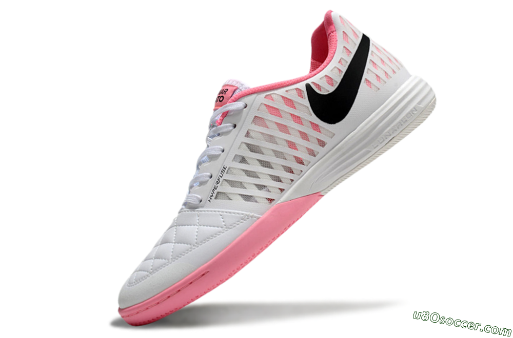 Nike Lunar Gato 2 IC Indoor & Futsal Soccer Shoes - White/Pink/Black 6