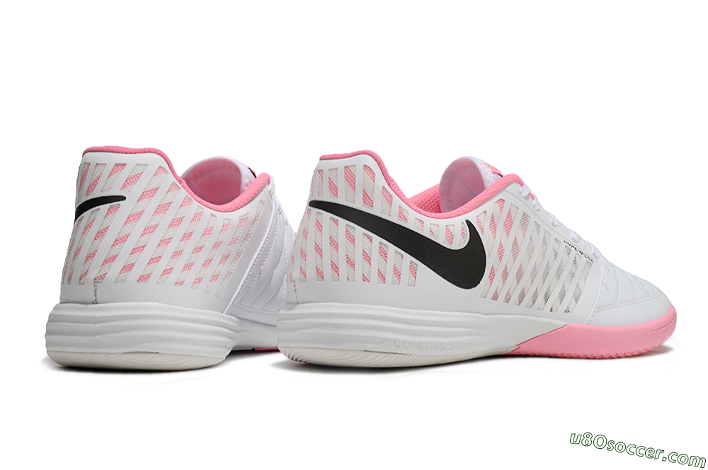 Nike Lunar Gato 2 IC Indoor & Futsal Soccer Shoes - White/Pink/Black 7