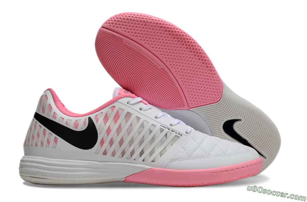 Nike Lunar Gato 2 IC Indoor & Futsal Soccer Shoes - White/Pink/Black 1