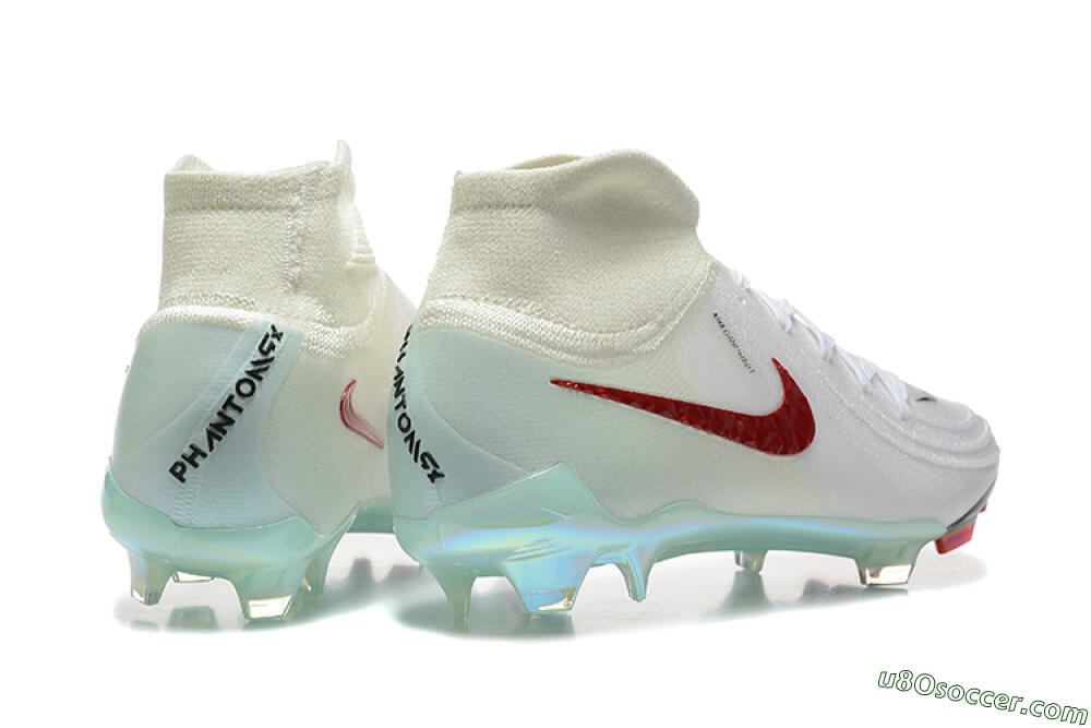 Nike Phantom Luna Elite NU FG Firm Ground Soccer Cleats - White/Red/Jade 9