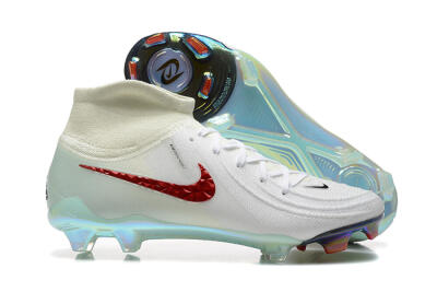 Nike Phantom Luna Elite NU FG Firm Ground Soccer Cleats - White/Red/Jade