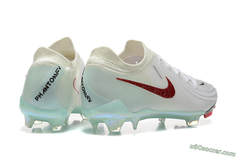 Nike Phantom Luna Elite FG Firm Ground Soccer Cleats - White/Red/Jade 9
