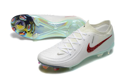 Nike Phantom Luna Elite FG Firm Ground Soccer Cleats - White/Red/Jade