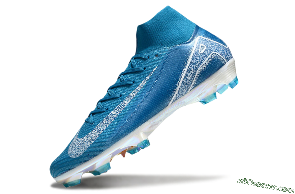 Nike Air Zoom Mercurial Superfly 10 Elite FG Firm Ground Soccer Cleats - Blue/White/Gold 5