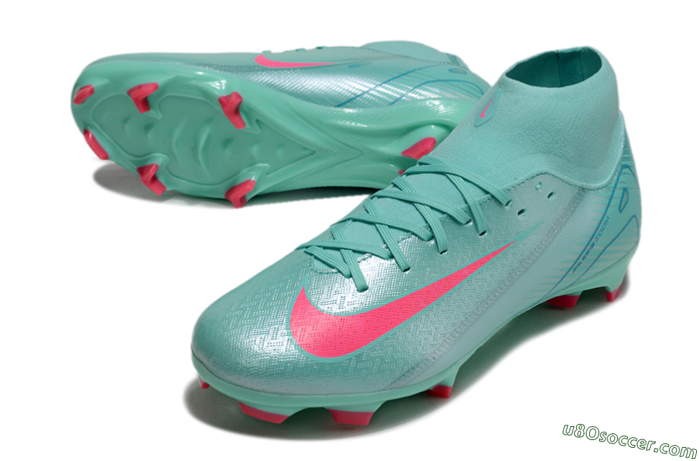 Nike Air Zoom Mercurial Superfly 10 Elite FG Firm Ground Soccer Cleats - Jade/Pink/Blue 3