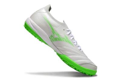Mizuno Morelia Neo Sala M8 TF Artificial Turf Soccer Shoes - Grey/Green/White