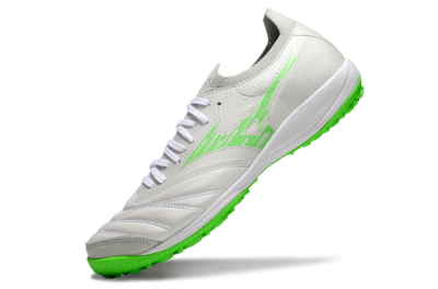 Mizuno Morelia Neo Sala M8 TF Artificial Turf Soccer Shoes - Grey/Green/White