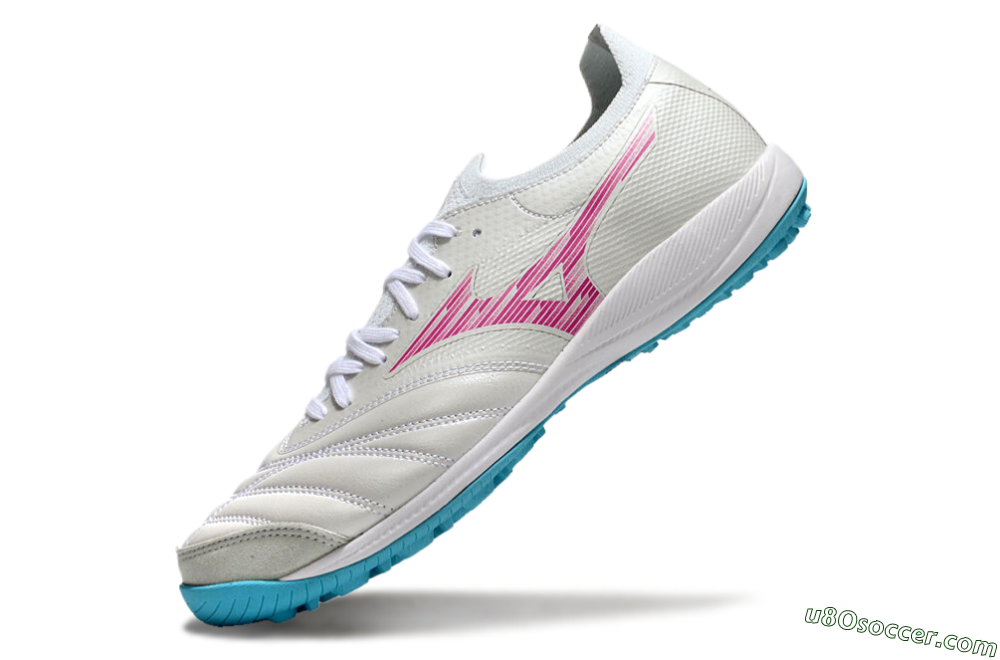 Mizuno Morelia Neo Sala M8 TF Artificial Turf Soccer Shoes - Beige/Pink/Grey 5