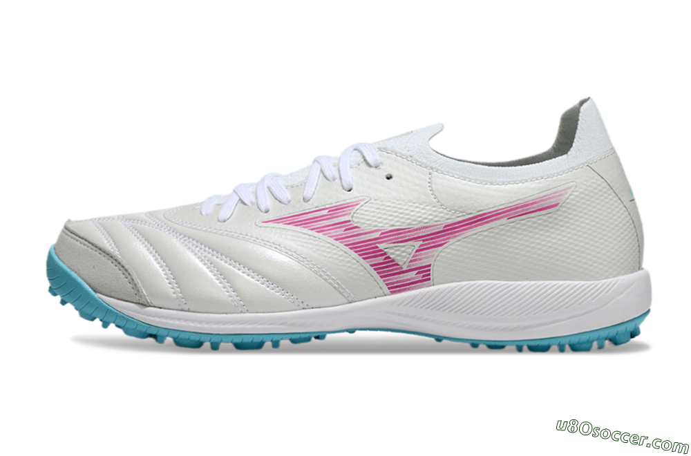 Mizuno Morelia Neo Sala M8 TF Artificial Turf Soccer Shoes - Beige/Pink/Grey 2