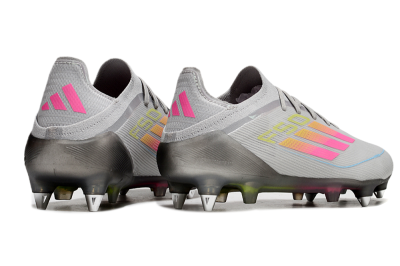 Adidas F50 Elite SG Soft Ground Soccer Cleats - Grey/Pink/Yellow