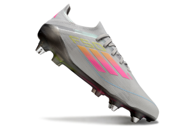 Adidas F50 Elite SG Soft Ground Soccer Cleats - Grey/Pink/Yellow