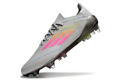 Adidas F50 Elite SG Soft Ground Soccer Cleats - Grey/Pink/Yellow