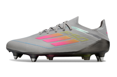 Adidas F50 Elite SG Soft Ground Soccer Cleats - Grey/Pink/Yellow