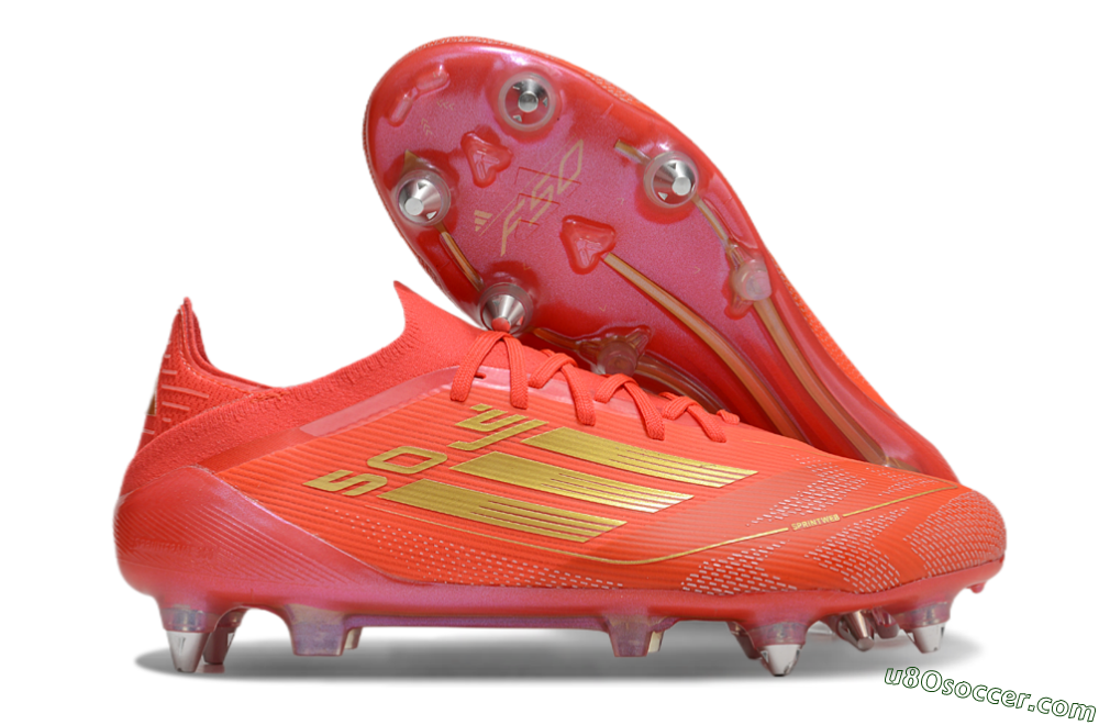 Adidas F50 Elite SG Soft Ground Soccer Cleats - Red/Gold 1